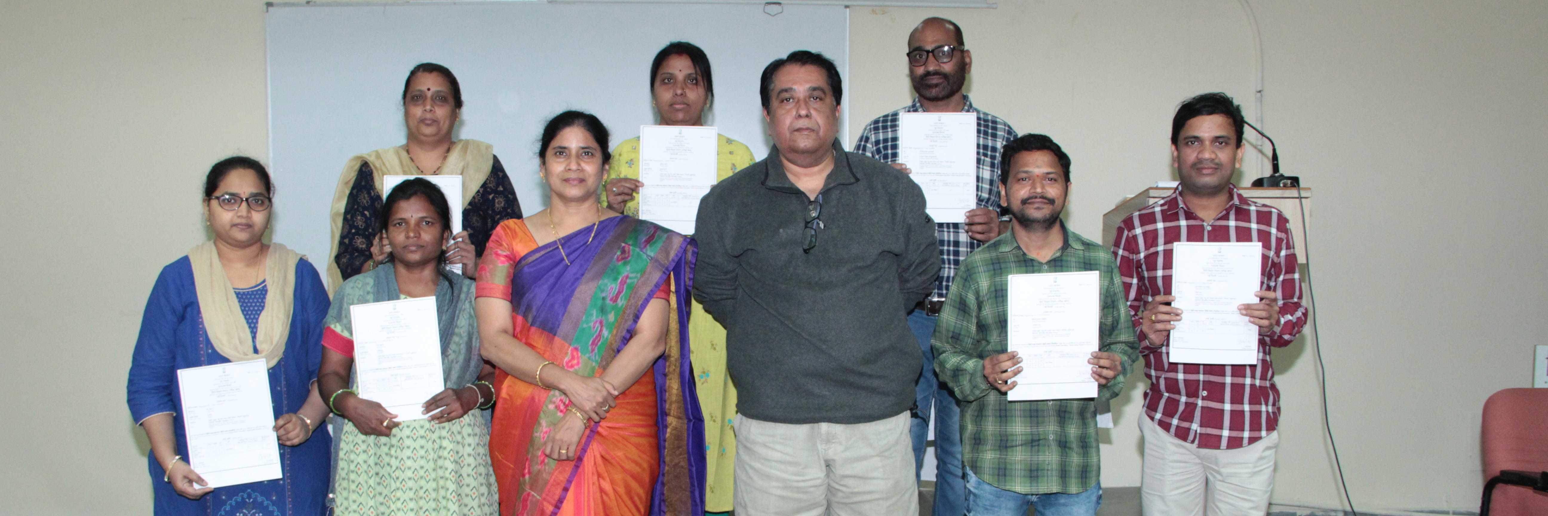 ni-msme Staff Awarded for Hindi Typewriting