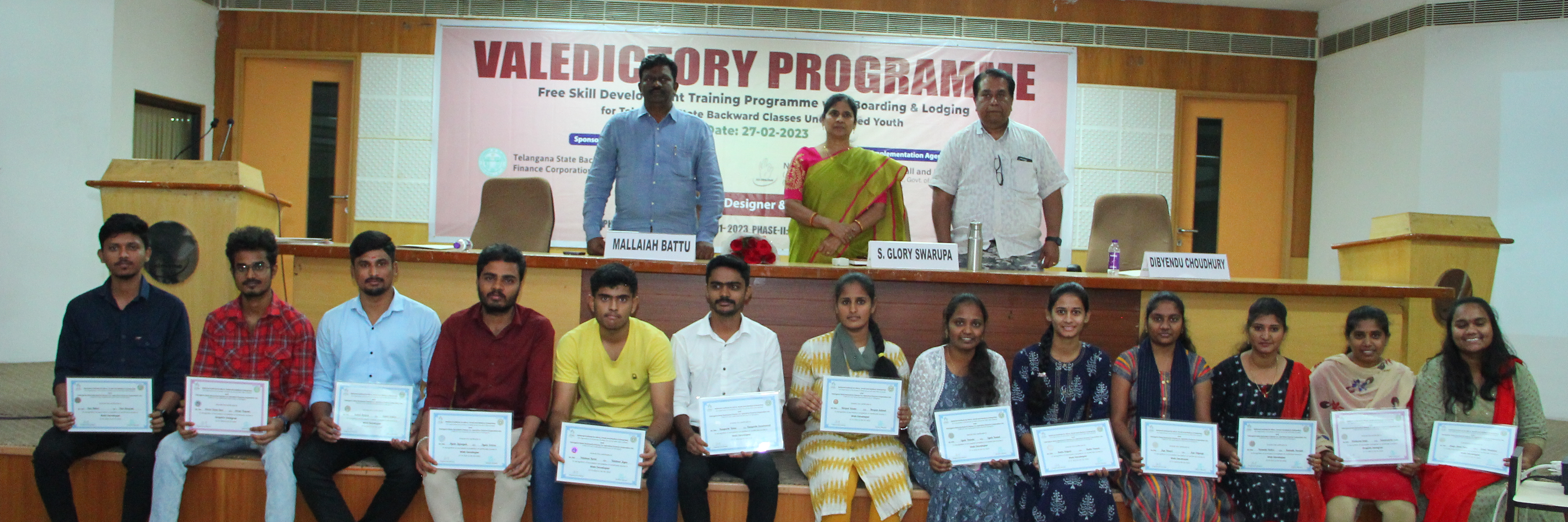 Valedictory for Free Skill Development Training Programme 
