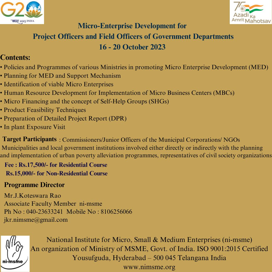 Recycling Of Wastes In MSMEs | National Institute For Micro, Small And ...