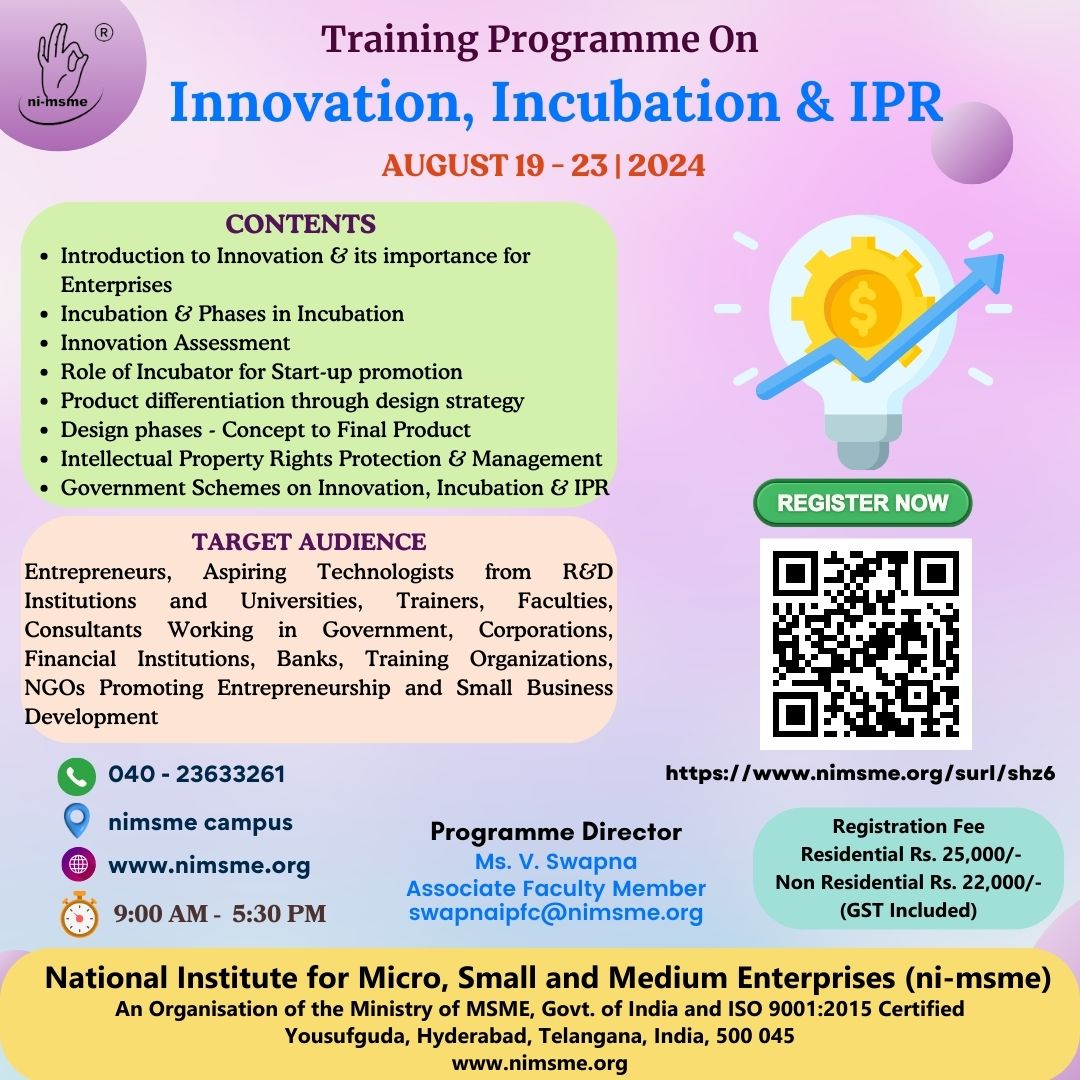 Innovation, Incubation & IPR