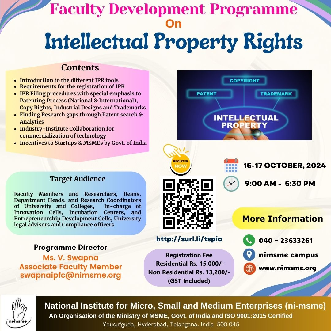 Faculty Development Programme on Intellectual Property Rights 