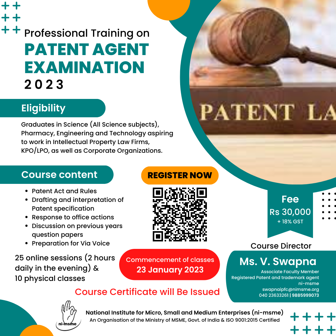 Professional Training on Patent Agent Examination 2023 National